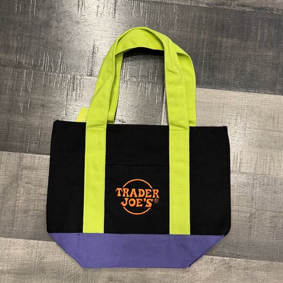 Trader Joes Mini Halloween Canvas Tote Bag - Multicolored - Picture 2 of 2